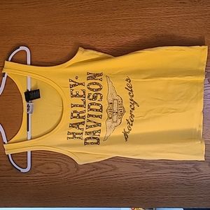 Harley Davidson Woman's Tank-Top Size 2XL Rinestones Wings Biker Motorcycle